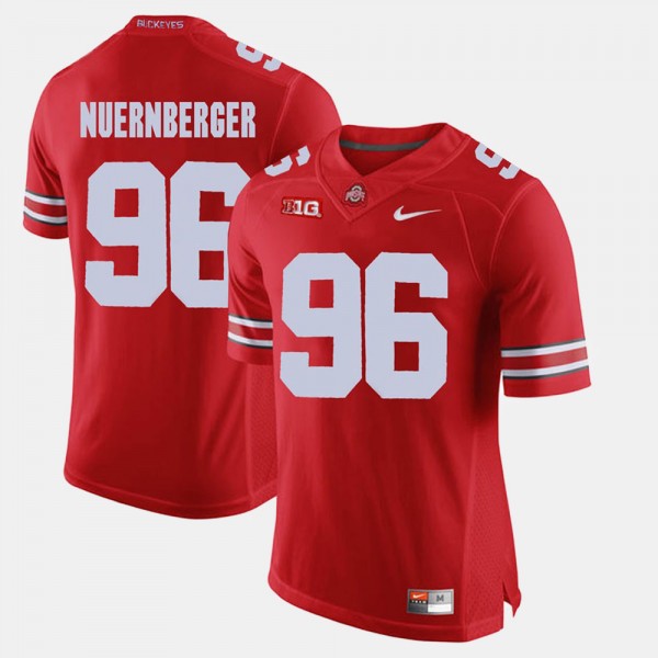 Ohio State Buckeyes Sean Nuernberger Men's #96 Game Alumni Scarlet College Football Jersey 2404QJPP1